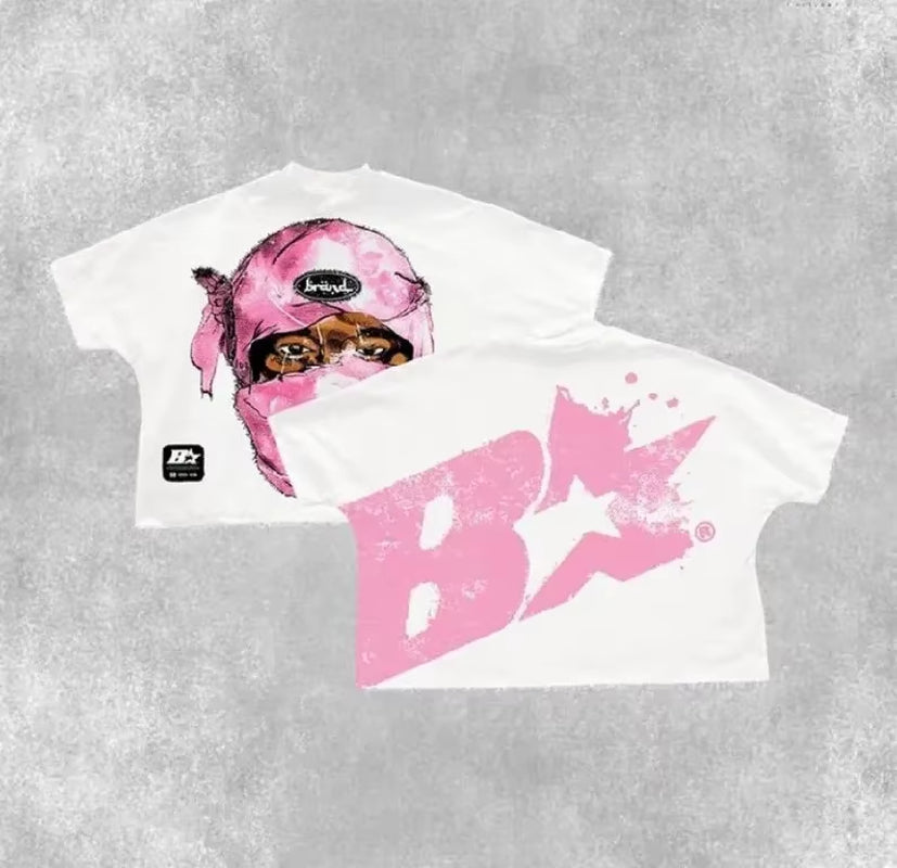 Streetwear T Shirts Y2K Clothes Punk Rock Hip Hop Graphic Print Oversized Tshirt Mens Womens Crew Neck Cotton Short Sleeve Tops