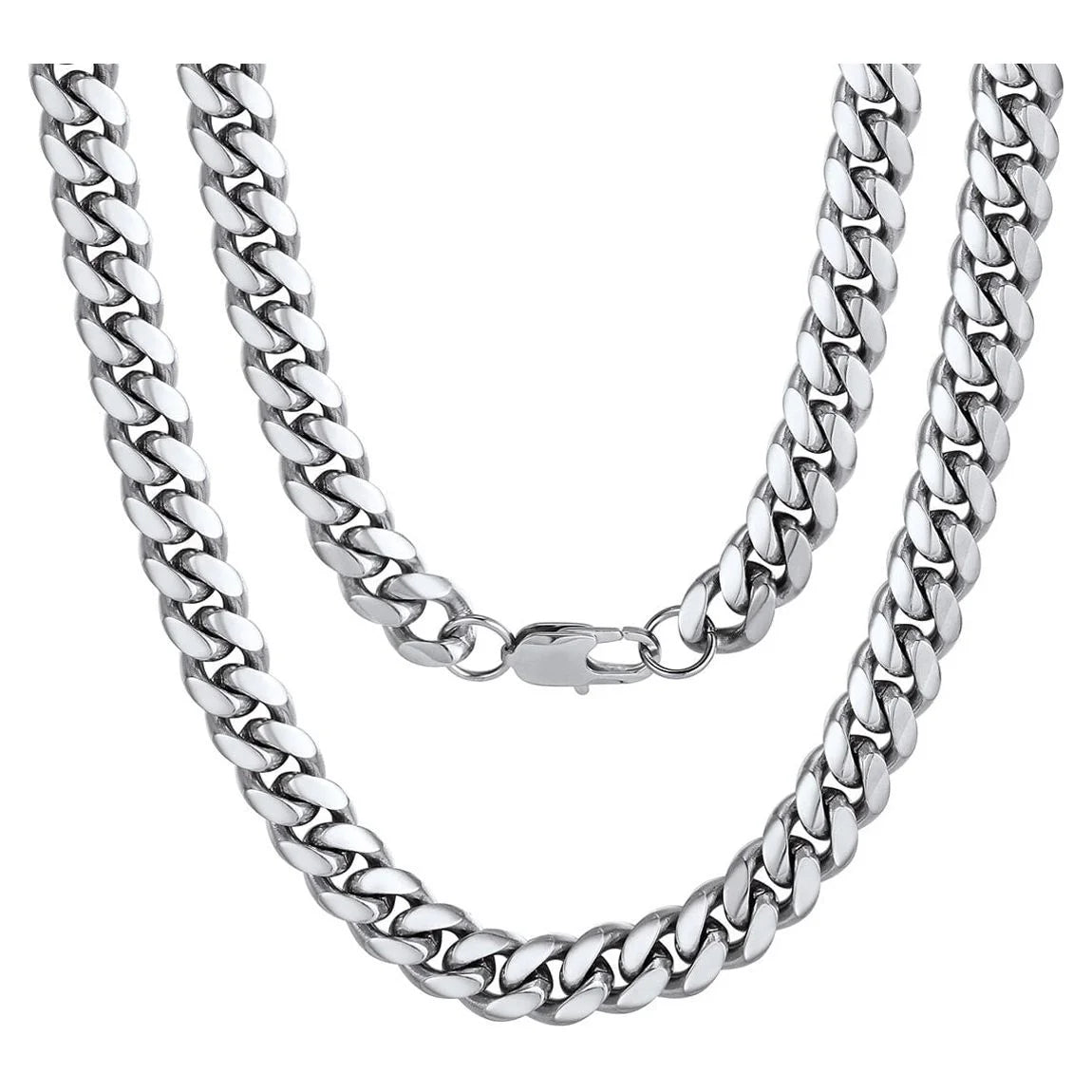 Men Stainless Steel Neck Chains 24 Inch 10MM Punk Rock Jewelry Mens Gifts for Dad