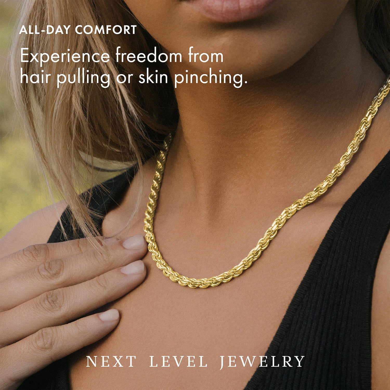 Solid 14K Gold Vermeil Sterling Silver Rope Diamond-Cut Necklace Chains 1.5MM - 5.5MM, Gold Chain for Men & Women, Made in Italy,