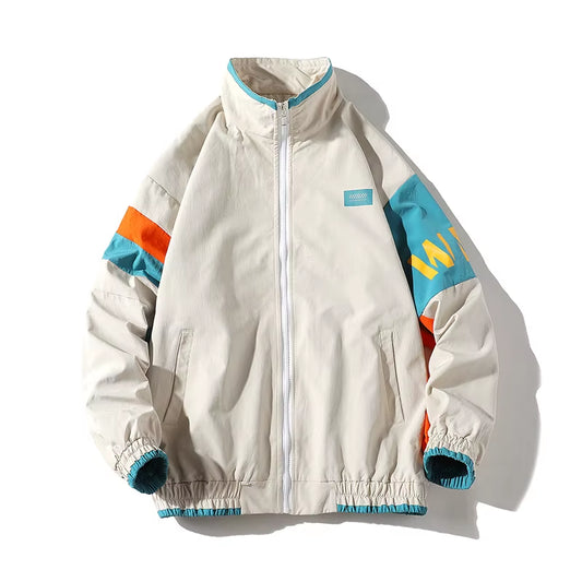 Hip Hop Mens Windbreaker Varsity Jacket Autumn 2020 Vintage Casual Patchwork Loose Mens Large Size Jackets Sportswear Streetwear