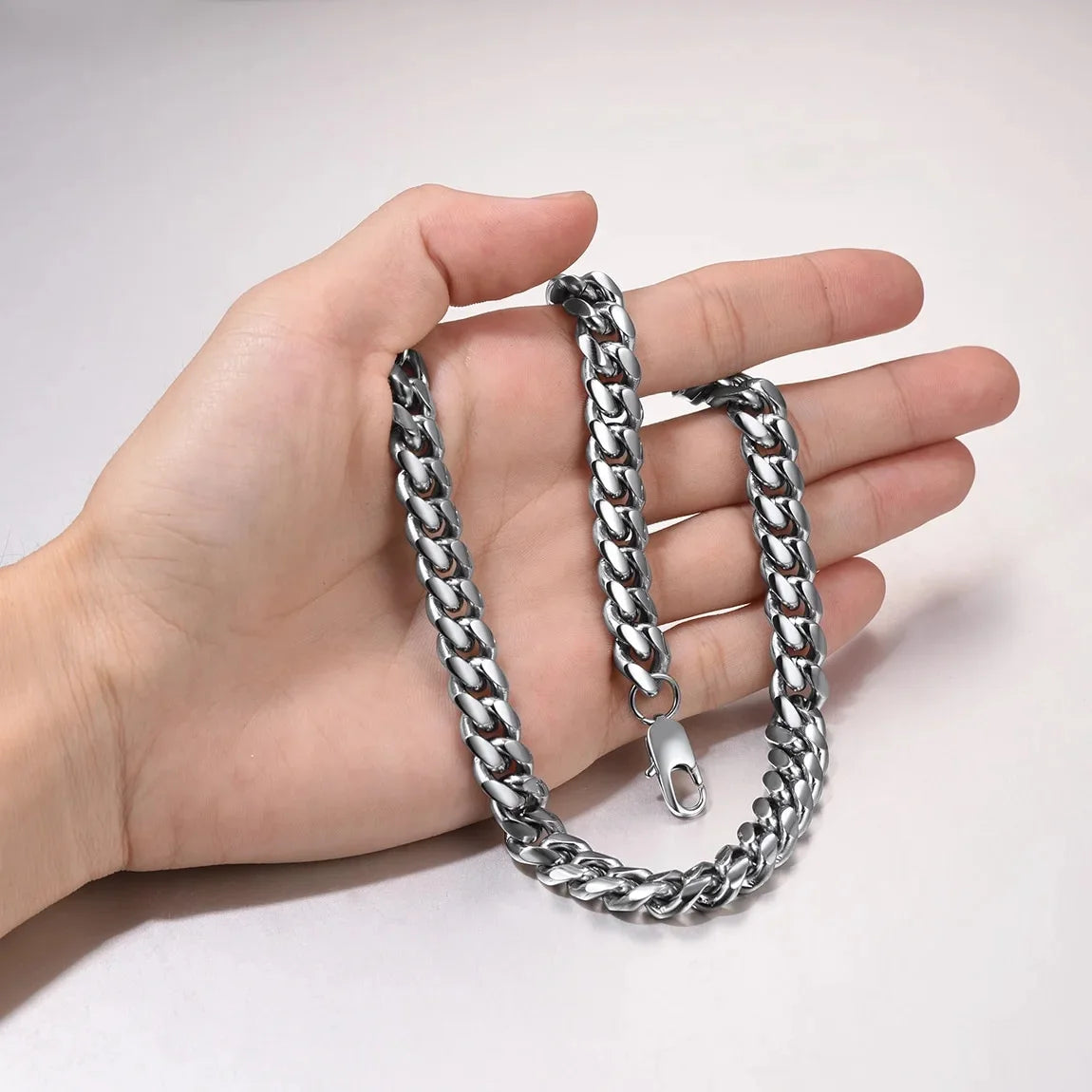 Men Stainless Steel Neck Chains 24 Inch 10MM Punk Rock Jewelry Mens Gifts for Dad