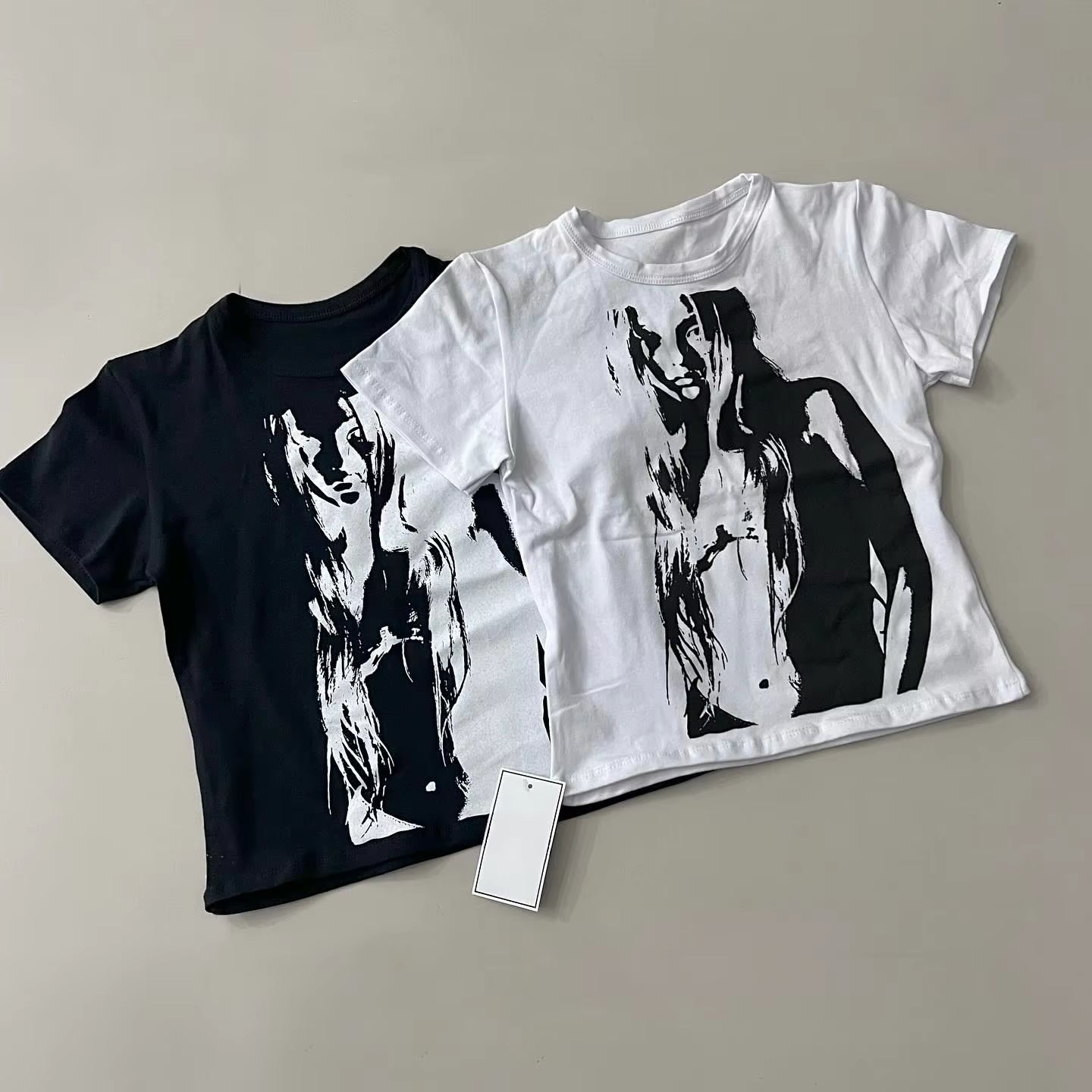 Harajuku New Graphic T Shirts Hip Hop Goth Y2K Oversized T Shirt Mens Womens Fashion Short Sleeved Crew Neck Tops Streetwear